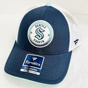 Fanatics Seattle Kraken Iconic Gradient Hat Cap Adjustable Snapback Blue‎ NHL